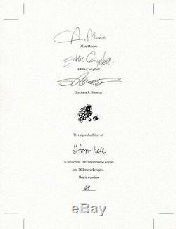 Alan Moore Signed From Hell Page Steve Bissette & Eddie Campbell Autograph Also