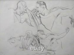 Alex Ross Original Art Sketch Superman Captain America SIGNED