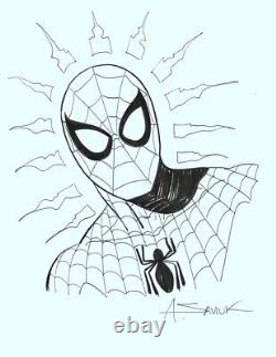 Alex Saviuk Signed Original Marvel Comic Art Sketch Amazing Spider-Man