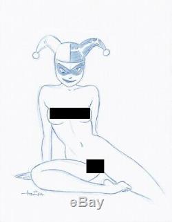 All 5 Harley Quinn NUDE Convention Sketches by Animator Art Drawing