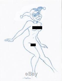 All 5 Harley Quinn NUDE Convention Sketches by Animator Art Drawing