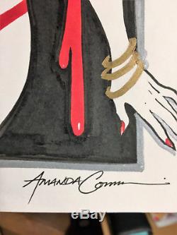 Amanda Conner sketch original Vampirella art 7X9 original comic art