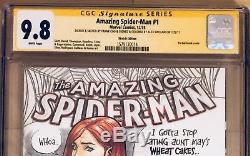 Amazing Spider-Man #1 Mary Jane Original Art Sketch & Signed Frank Cho CGC 9.8