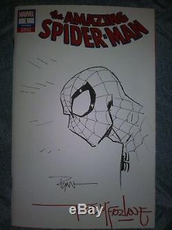 Amazing Spider-Man #1 Ryan Ottley & Todd Mcfarlane SIGN & SKETCH original art