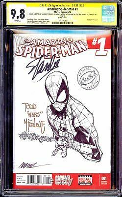 Amazing Spider-man #1 Cgc 9.8 Ss Signed Stan Lee Todd Mcfarlane Original Artwork