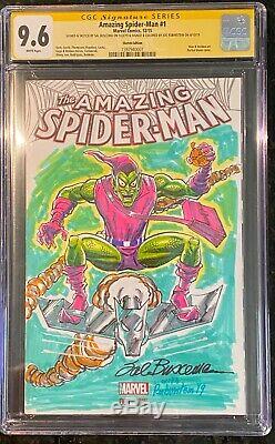 Amazing Spider-man 1 Cgc Ss 9.6 Green Goblin Sketch Sal Buscema Color Rubinstein