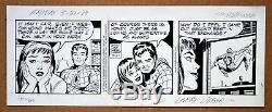 Amazing Spider-man Daily Strip Orig Art Stan Lee Signed By Larry Lieber 5-21-99
