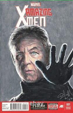 Amazing XMe Magneto McKellen Sketch Cover Comic Variant Rare Original Art 1/1