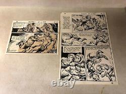 Anthro #5 original art PG #13,14 BATTLES MEDICINE MAN 1969 HOWIE POST DC caveman