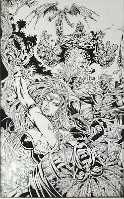 Arcane Comics Original Front Cover Comic Art