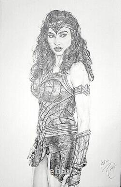 Armando Huerta-wonder Woman Original 13×19 Art