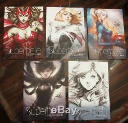 Artgerm Sketchbook set of 5 art books Superbelle Supergirl Batgirl Spider Gwen