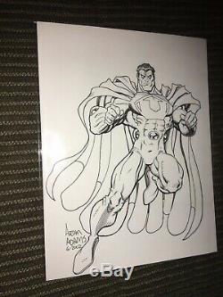 Arthur Adams Original Art sketch drawing Ultraman Evil Superman CSA Crime Art