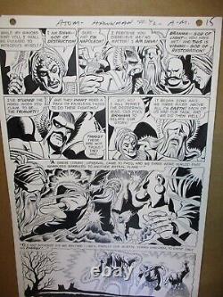 Atom & Hawkman 42 ORIGINAL PAGE ART Dick Dillin 1968 DC Comics Pencil/Ink Bondag