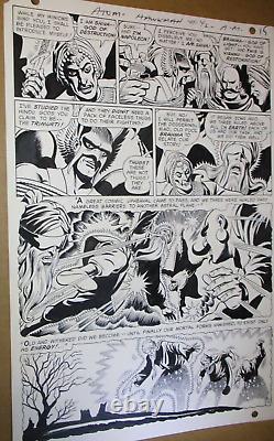 Atom & Hawkman 42 ORIGINAL PAGE ART Dick Dillin 1968 DC Comics Pencil/Ink Bondag