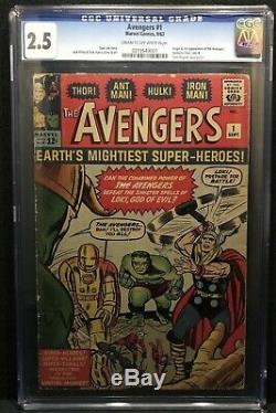 Avengers #1 CGC 2.5 Origin and 1st Appearance (1963). Jack Kirby Art