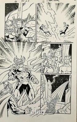 Avengers Assemble #3 pg 8 Original Comic Art Lim & Hanna Art- Thor & Odin