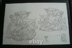 Avengers Hawkeye Original Comic Art Drawing Marvel 11x17 model kit APOCALYPSE