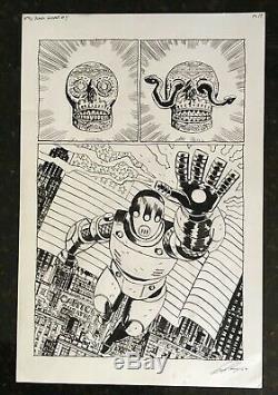 B. P. R. D. Original Art Guy Davis Signed Half Splash Plague of Frogs