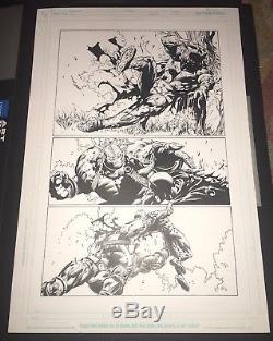 BATMAN DARK KNIGHT #6 PAGE 19 BANE ORIGINAL COMIC ART david finch