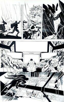 BATMAN GIANT ORIGINAL ART AWESOME PAGE! RYAN BENJAMIN Richard Friend inks