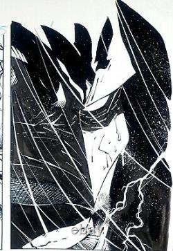 BATMAN GIANT ORIGINAL ART AWESOME PAGE! RYAN BENJAMIN Richard Friend inks