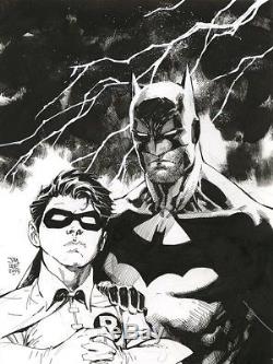 BATMAN & ROBIN Original Art by JIM LEE