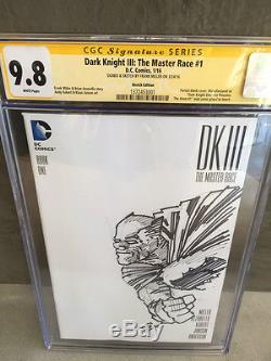 Batman Sketch Cover Cgc Ss 9.8 Inked Frank Miller Dark Knight III Original Art