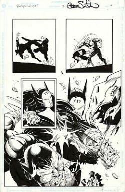 BATMAN/WILDCAT #3 SPLASH Page 7 Original Art by SERGIO CARIELLO & THIBERT/MIKI
