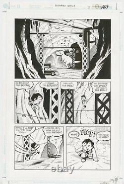 BATMAN by Dwellings artist Jay Stephens Boy in Batcave BIZARRO 2001 2 page lot