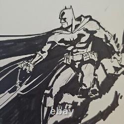 BATMAN by Pete Woods, DC Original Comic Art 9x12 Drawing/Sketch DARK KNIGHT