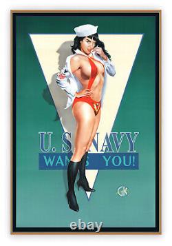 BETTIE VAMPIRELLA WANTED ORIGINAL ART by KOUFAY 20x30 CANVAS, COA