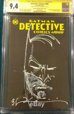 BILL SIENKIEWICZ ORIGINAL Sketch Art CGC 9.4 Signed Detective Comics 1000 Batman