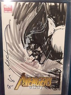 BILL SIENKIEWICZ ORIGINAL Sketch Art CGC Signed Wolverine Avengers Logan CBCS