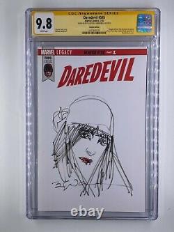 BILL SIENKIEWICZ Original Comic Art Sketch ELEKTRA sketch Daredevil CGC 9.8