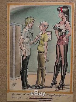 Bill Ward Original Signed Very Rare Color Humorama Sexy Good Girl Art Conte