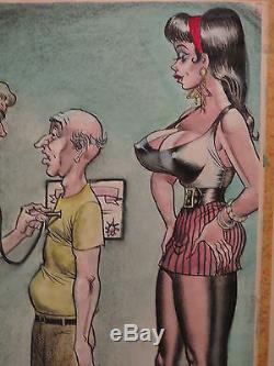 Bill Ward Original Signed Very Rare Color Humorama Sexy Good Girl Art Conte