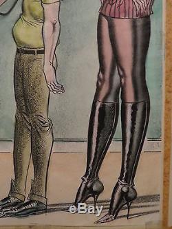 Bill Ward Original Signed Very Rare Color Humorama Sexy Good Girl Art Conte