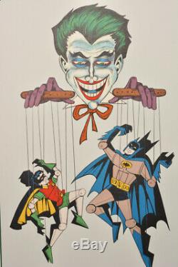 BOB KANE DC COMICS 1978JOKERBATMANROBIN#96/300Signed Original Artwork. A+