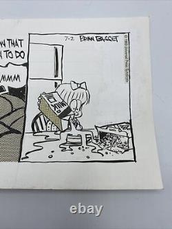 BRIAN BASSET ORIGINAL ADAM PEN INK White Out ART Comic DAILY 1993 Universal BH