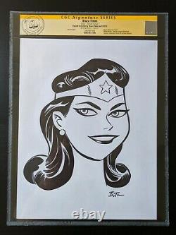 BRUCE TIMM WONDER WOMAN Drawing Sketch Original Art CGC Cert DC WB Justice SDCC