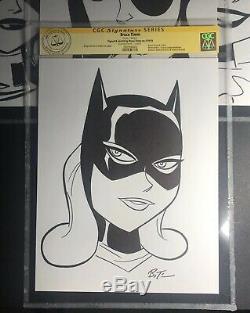 Batgirl Original Art By Bruce Timm Sketch Commission Batman Harley Quinn Cgc