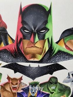 Batman Batgirl Villains 17x24 Original Pinup Art By Marvel DC Artist Thony Silas