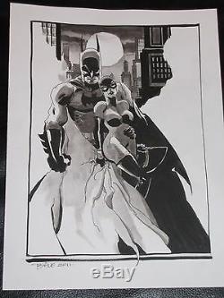 Batman & Catwoman Full Cover Quality Color Original Commission -tim Sale