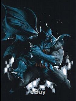 Batman Illustration Original Art Gabriele Dell'Otto Black Board! Amazing