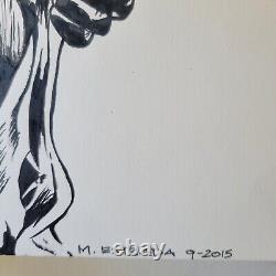 Batman Original Comic Art Pen And Ink 11 X 14 Signed ESTRADA