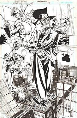 Batman Streets of Gotham #19 p. 5 Awesome Joker Splash 2011 art by Dustin Nguyen