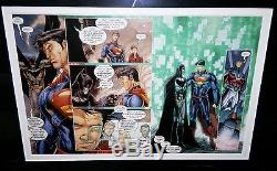 Batman Superman #7 DC New 52 Brett Booth Original Art Sideways Page 11x17