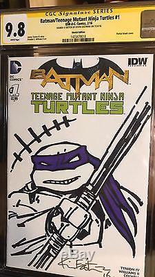 Batman/TMNT #1 BLANK CGC SS 9.8 Sketched And Signed By Kevin Eastman
