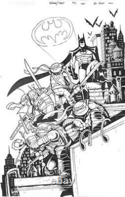 Batman/TMNT Adventures #2 IDW 2016 (Original Art) Cover Ken Haeser + Mock Ups